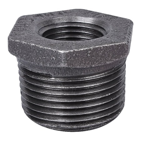 Prosource Pipe Bushing, 1 x 1/2 in, MIP x FIP, Malleable Iron, SCH 40 Schedule, 300 psi Pressure 35-1X1/2B