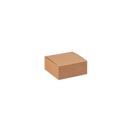 Bubblefast 100-8 x 8 x 3 1/2'' Kraft Gift Boxes, 100PK BFGB883K
