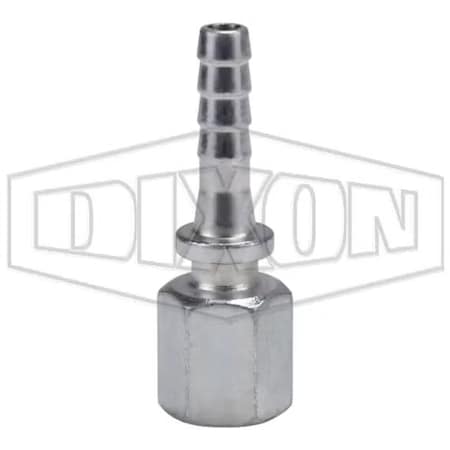 Dixon 3500 Nipple, 1/4 In, Fnpt x Hose Shank, Steel, Zinc Plated, Domestic 3542