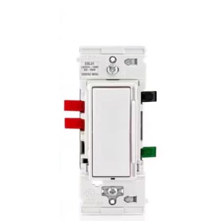 Leviton Lever Edge White Rocker Dimmer Switch ESL01-1TW