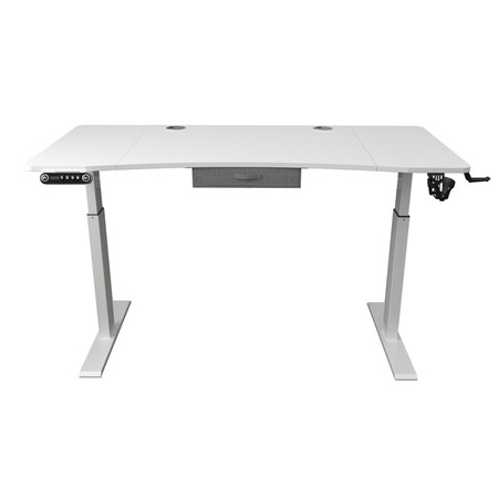 Homeroots 63" Adjustable White Standing Desk 558232