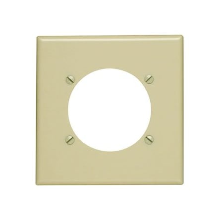 Leviton Receptacle Wallplate, Standard Size, Gang 2, Ivory 80530-I