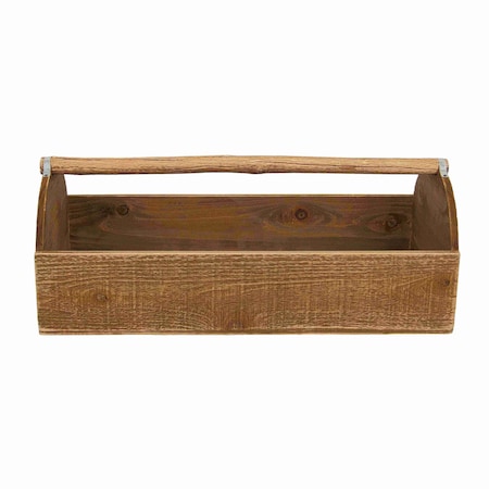 Homeroots 24" Brown Solid Wood Box 488022