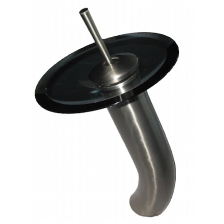 Doba-Bnt Waterfall Vessel Faucet  Brushed Nickel Finish with Smoke Colored Glass SA2626250