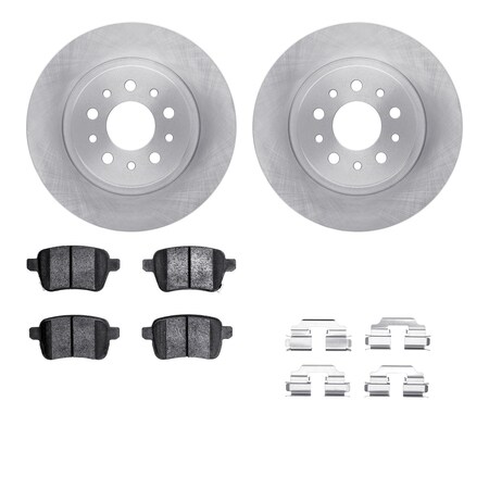 Dynamic Friction Co DFC Rotors with EURO 5000 Ceramic Brake Pads includes Hardware 6612-07011