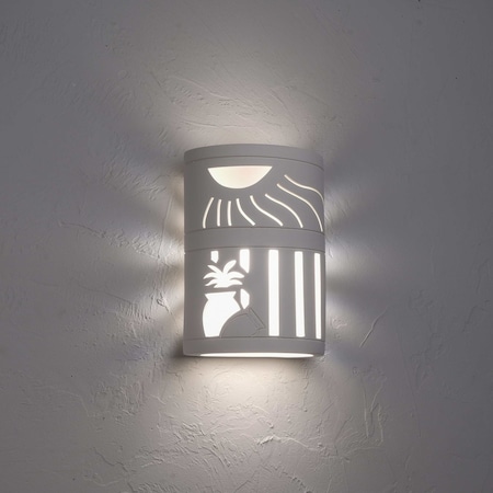 Luxury Lighting Asavva 10.5 in Tall Ceramic Outdoor Wall Light, Paintable White Bisque Finish, 2PK (2) 410-82-W-ud-7-17
