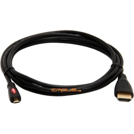 Cmple 459-N MICRO HDMI to HDMI cable Gold Plated for Cell phones 6 FEET 459-N