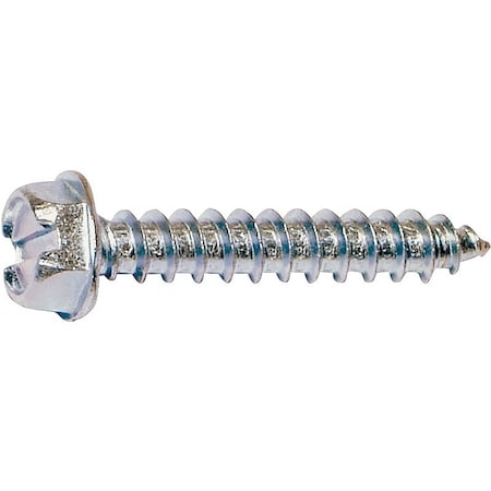 Midwest Fastener Self-Drilling Screw, #8 x 1/2 in, Zinc Plated Steel Flange Hex Head External Hex Drive 2923