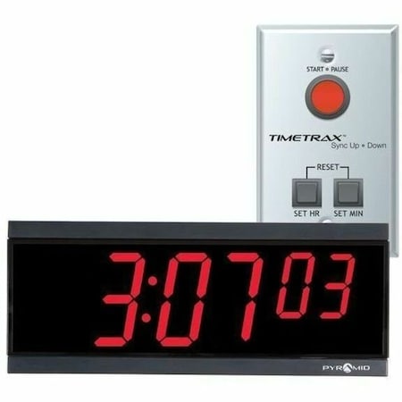 Zoro Select 11-1/8" Digital Wireless Digital Timer Wall Clock, Black 9D26BRCT