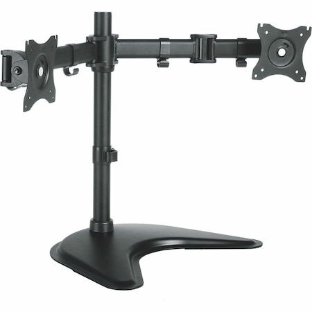 Kantek Double Monitor Arm with Desktop Base and Articulating Joints. For 2 Monitor up to 27in and 18 lbs. MA225