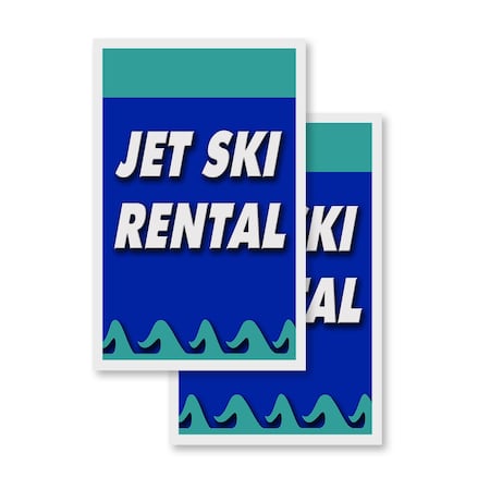 Signmission Jet Ski Rental, Vinyl Decals Only 24 Inch x 36 Inch, Vinyl Decal, 2PK DSB-2436-2PACK-Jet Ski Rental