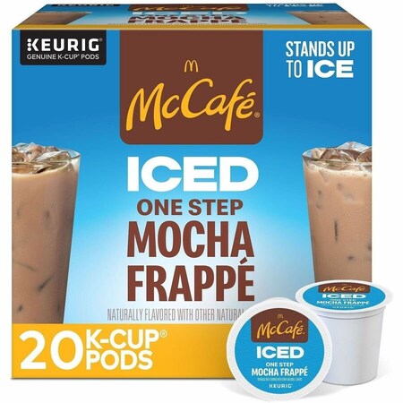 Mccaf e K-Cup Iced One-Step Mocha Frappe - Compatible with Keurig Brewer - Ice Coffee - Medium, 4PK 5000372394