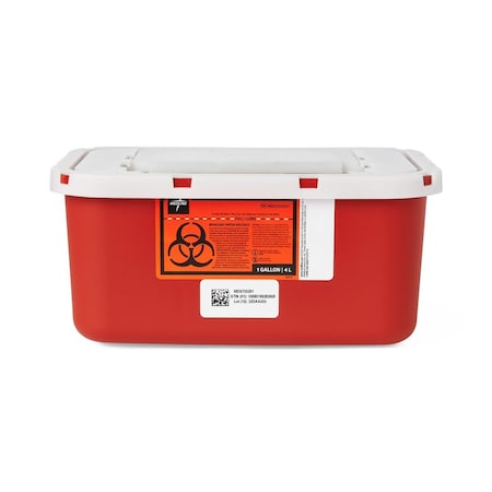Medline Multipurpose Sharps Container, Red, 1 gal., 32PK MDS705201