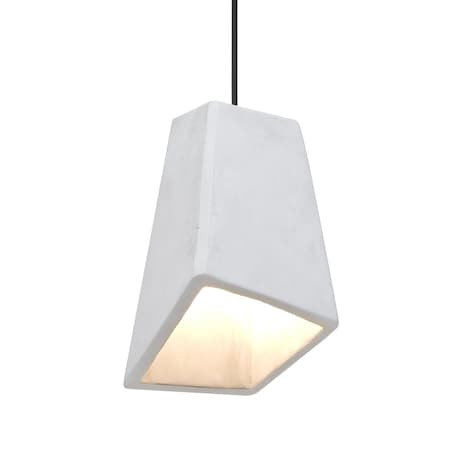 Besa Lighting Besa Skip Pendant, White, Black Finish, 1x 9W LED 1XT-SKIPWH-LED-BK