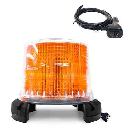 Helios Amber LED Beacon Warning Light with Magnetic Base (Amber Lens) HE-XB-SMA-W