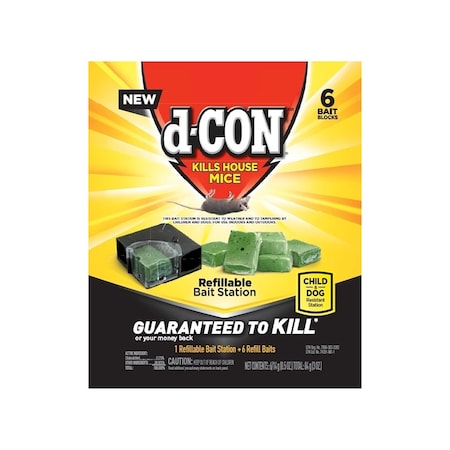 D-Con Refillable Bait Station, Solid Gray/Green 1920098665