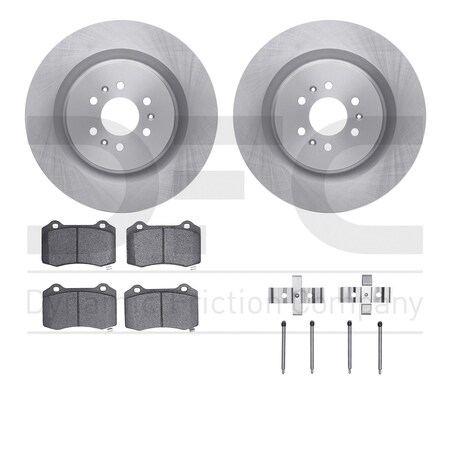 Dynamic Friction Co DFC Brake Rotor with 5000 Brake Pads and Hardware Kit 6512-46139