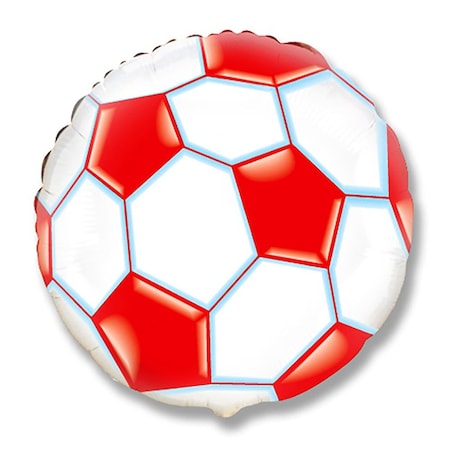 Loonballoon Soccer Balloons, 18 inch SOCCER FOOTBALL - RED LOON-LAB-LAB171-FM