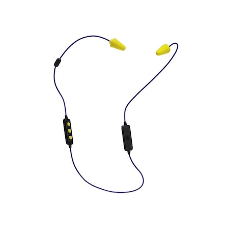 Plugfones LIBERATE 2.0 Earphones, 4.1 Bluetooth, 23/26 dB SPL, Blue/Yellow PL-UY