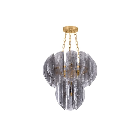 Corbett Lighting Anatase 5 Light Chandelier in Vintage Gold Leaf 518-24-VGL