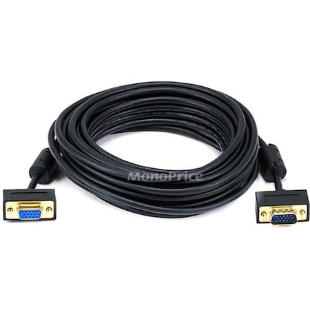 Monoprice 25ft Ultra Slim SVGA Super VGA 30/32AWG M/F Monitor Cable 6373