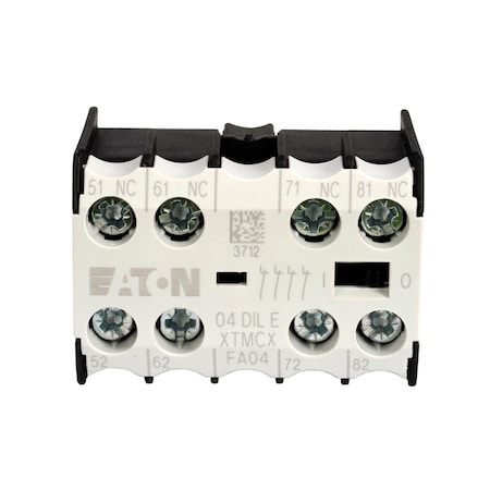 Eaton Mini Contactor Accessory - Auxiliary Contact, 4P, 4NC contact config, 5PK XTMCXFA04