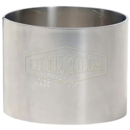 Dixon King Crimp Crimp Sleeve, 4 in Nominal, 3-3/4 L x 0.09 in Thick, 304 SS, Domestic CS400-14SS