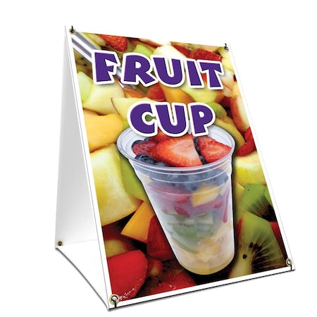 Signmission Fruit Cup, 24 Inch x 18 Inch A-frame Yard Sign, Plastic Sign SBC-1824-Fruit Cup