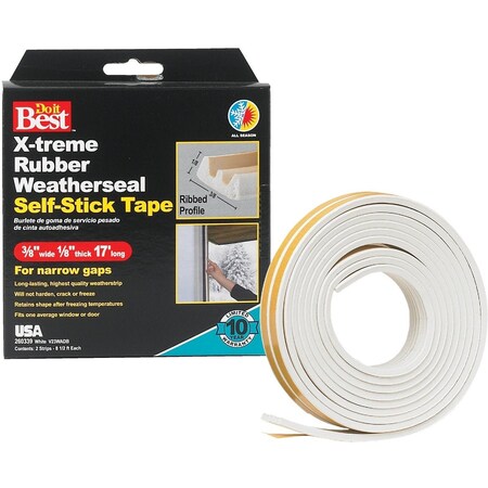Do It Best 3/8'' x 17 Ft. White Narrow Weatherseal Tape V23WADB