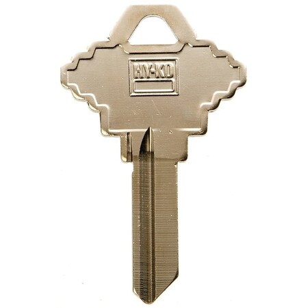 Hy-Ko Key Blank with XL Head, Brass, Nickel, For Schlage Cabinet, House Locks and Padlocks 11005SC1XL