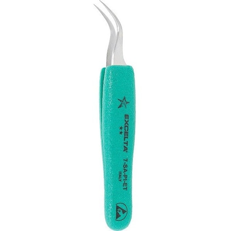 Excelta Tweezers, SS, 5" L, Curved, Point 7-SA-PI-ET