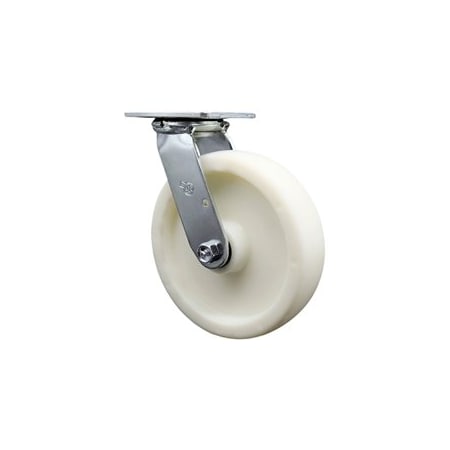 Service Caster 8 Inch Nylon Wheel Swivel Caster with Roller Bearing SCC-30CS820-NYR