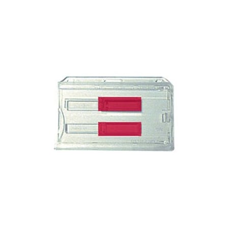 Brady BADGE HOLDER, S5D TRANSPARENT CARD DISPENSERS W/RED EXTRACTOR SLIDE 1840-6400