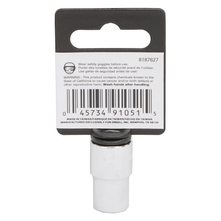 Vulcan Drive Socket, 10 mm Socket, 3/8 in Drive, 6-Point, Chrome Vanadium Steel, Chrome, MT6498836 MT6498836