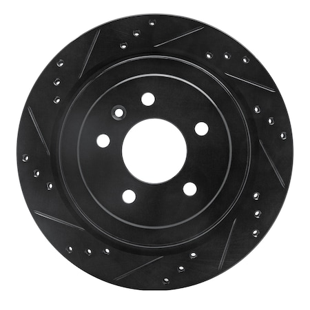 Dynamic Friction Co DFC Brake Rotor - Drilled and Slotted - Black 633-46032L