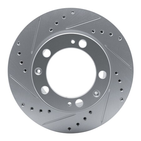 Dynamic Friction Co DFC Brake Rotor - Drilled and Slotted - Silver 631-02019L