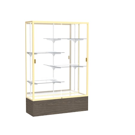 Ghent Floor Display Case 48x72x16, Mirror, Champange 2074MB-GD-WV