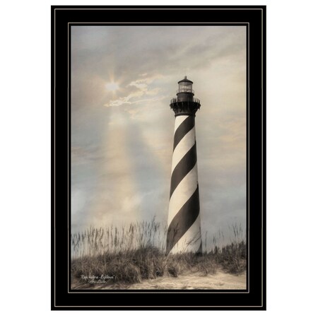Homeroots Cape Hatteras Lighthouse 3 Black Framed Print Wall Art 406925