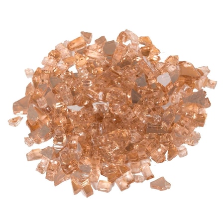 Dagan 0.25 in. Reflective Fire Glass, Rose TG-ROSE