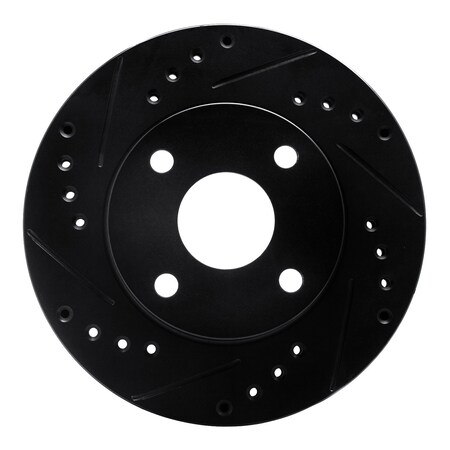 Dynamic Friction Co DFC Brake Rotor - Drilled and Slotted - Black 633-54001L