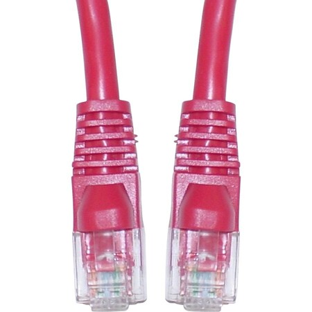 Cable Wholesale Cat5e Red Copper Ethernet Patch Cable, Snagless/Molded Boot, POE Compliant, 75 foot 10X6-07175