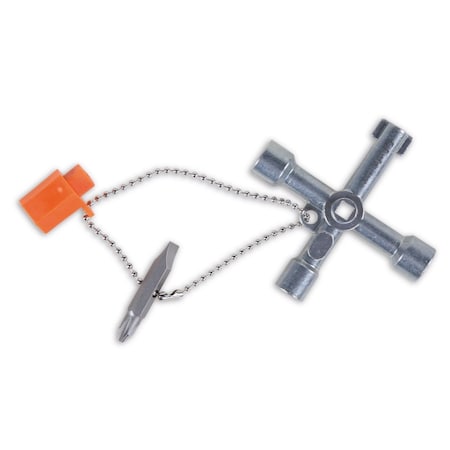 Beta Four-Way Wrench Universal Key for Control Panels, Switchboards and Cabinets, Multifunction Cross Key 1600Q 8