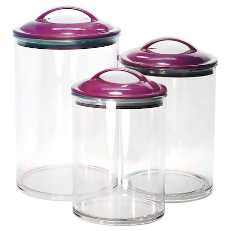 Reston Lloyd 6pc Acrylic Canister Set Plum RE440589