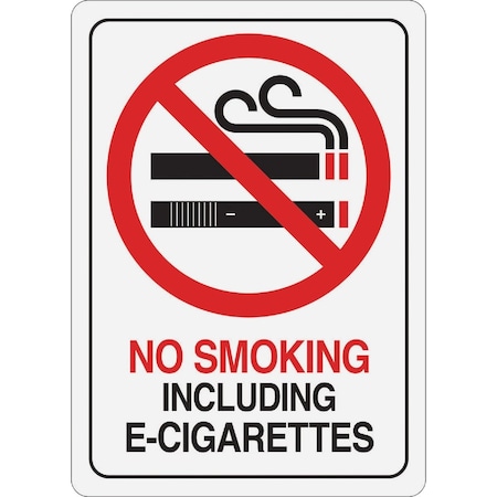 Hy-Ko Plastic Sign No Smoking Including E-Cig D-28