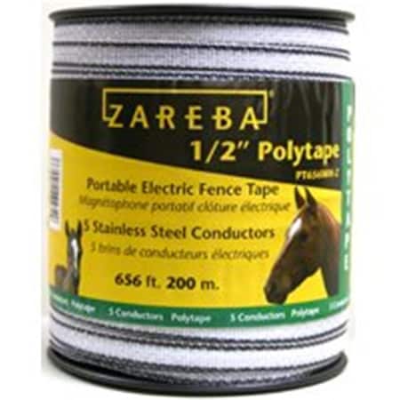 Zareba PT656WH-Z 0.5 in. White Fence Polytape 656 Ft. 1151943