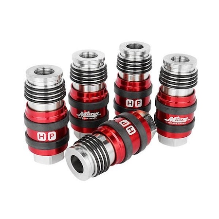 Milton Safety Coupler Set, 1/4" Sz, PK5 1756