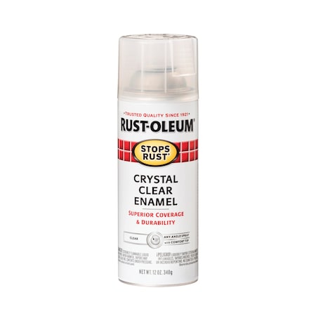Rust-Oleum Rust Preventative Spray Paint, Clear, Gloss, Solvent, 12 oz 7701830