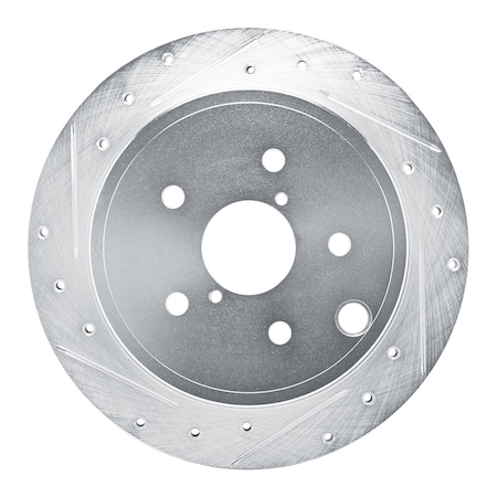 Dynamic Friction Co DFC Brake Rotor - Drilled and Slotted - Silver 631-13050L