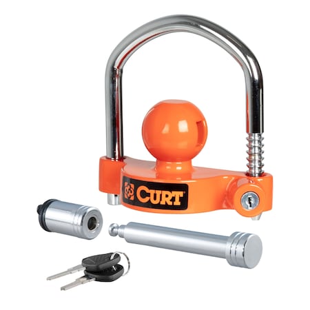 Curt Hitch & Coupler Lock Set, 2'' or 2-1/2'' Receivers, 1-7/8'' to 2-5/16'' Couplers 23092