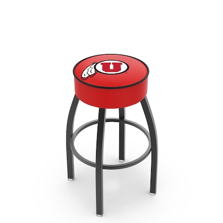 Holland Bar Stool Co 30" 4" Utah Cushion Seat, Blk Wrinkle Base Swivel Bar Stool L8B130UtahUn